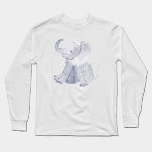 Watercolor Elephant Long Sleeve T-Shirt